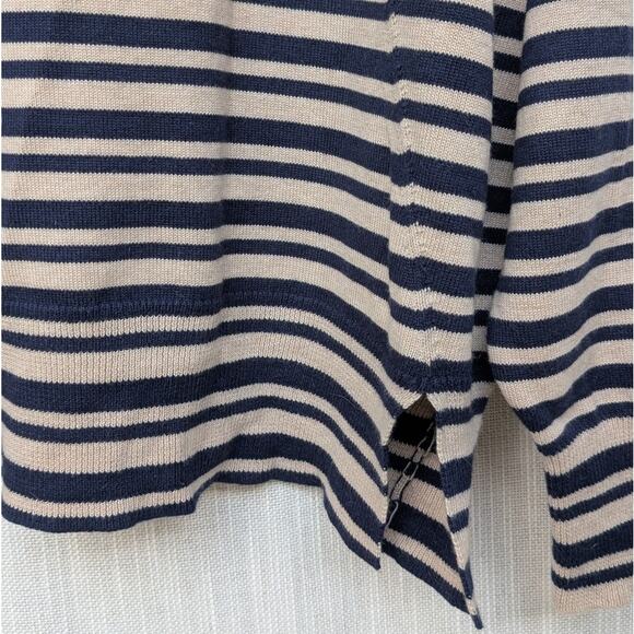 Rag & Bone Ann Striped Turtleneck Casmere/Cotton Sweater, size L - Picture 6 of 10